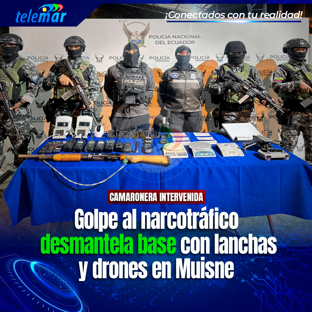 Telemartv23's tweet photo. 🚨#Esmwraldas  |  Un operativo de la Policía del Ecuador desmanteló una falsa camaronera en Muisne que servía como centro de acopio y despacho de droga hacia Centroamérica. 
👉🅻🅾🆂 🅳🅴🆃🅰🅻🅻🅴🆂: 🔗 https://t.co/qcroufqALZ https://t.co/Q0RSkvukdJ