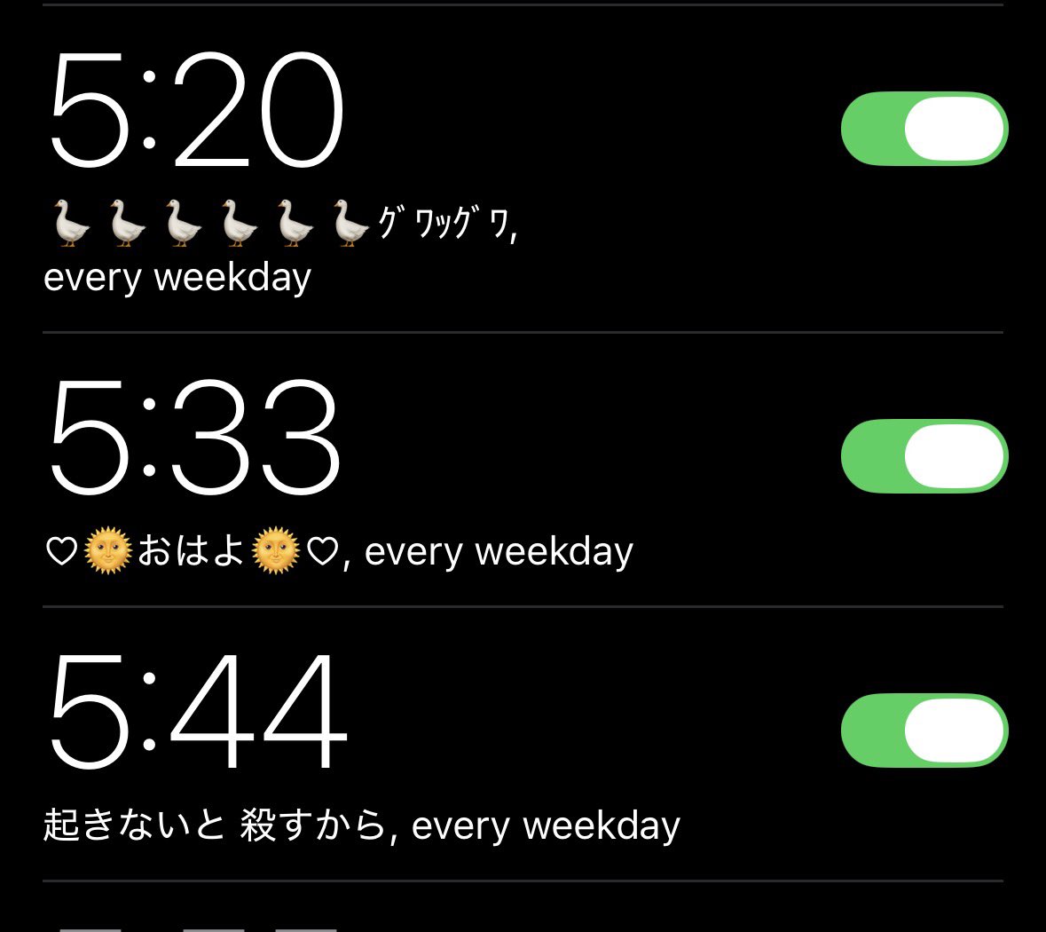 _lamio21_'s tweet photo. ここで突然ですがｷﾗｷﾗ✨️アラーム紹介❣️
この他にも腕時計、昔のスプラの一番くじのアラーム、IKEAの時計で起こされています https://t.co/TaNtKOIdKL