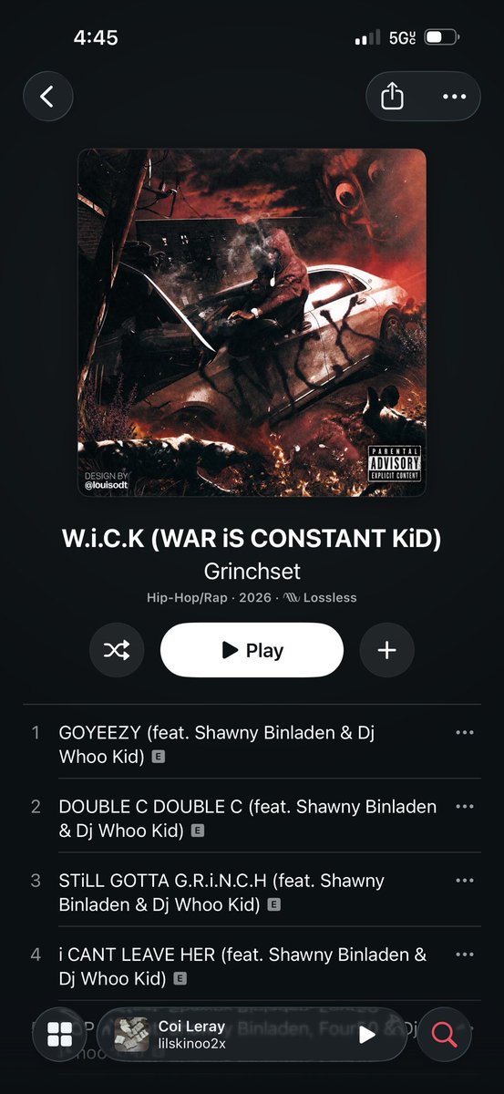 ShawnyBinladen's tweet photo. W.I.C.K (WAR IS CONSTANT KID ) THE MIXTAPE OUT NOW AVAILABLE EVERYWHERE HOSTED BY @DJWhooKid  👹👹👹👹🧟‍♂️🧟‍♂️🔥🔥 #Wizard🧙🏽‍♂️👹👹🧙🏽‍♂️🦅🦅🧙🏽‍♂️👹
https://t.co/WzL9VB5QTY https://t.co/KybpFgB4aD