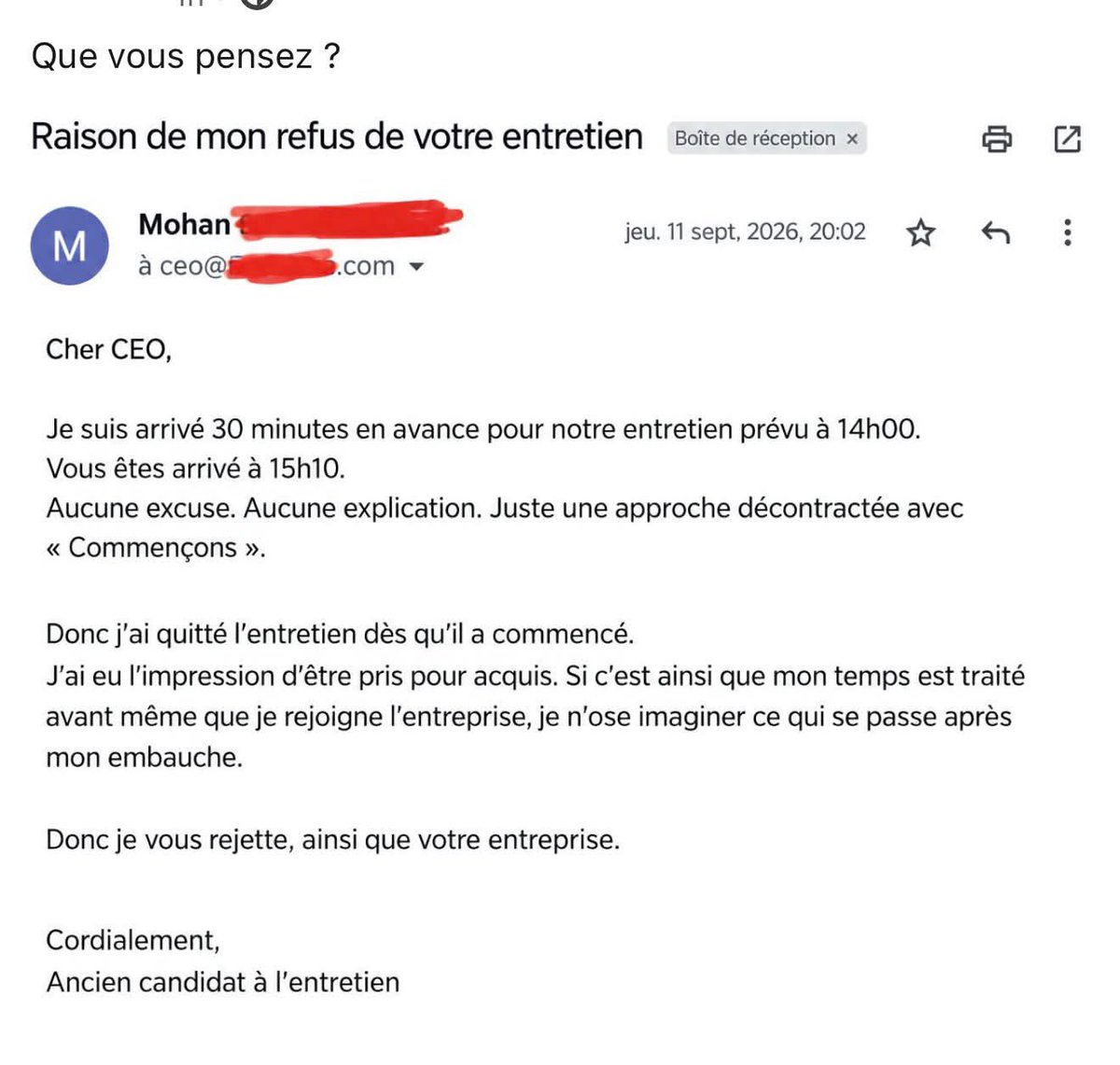 Cotedivoireoff_'s tweet photo. Mail : raison de refus d’entretien ! https://t.co/dCmLJHebNv