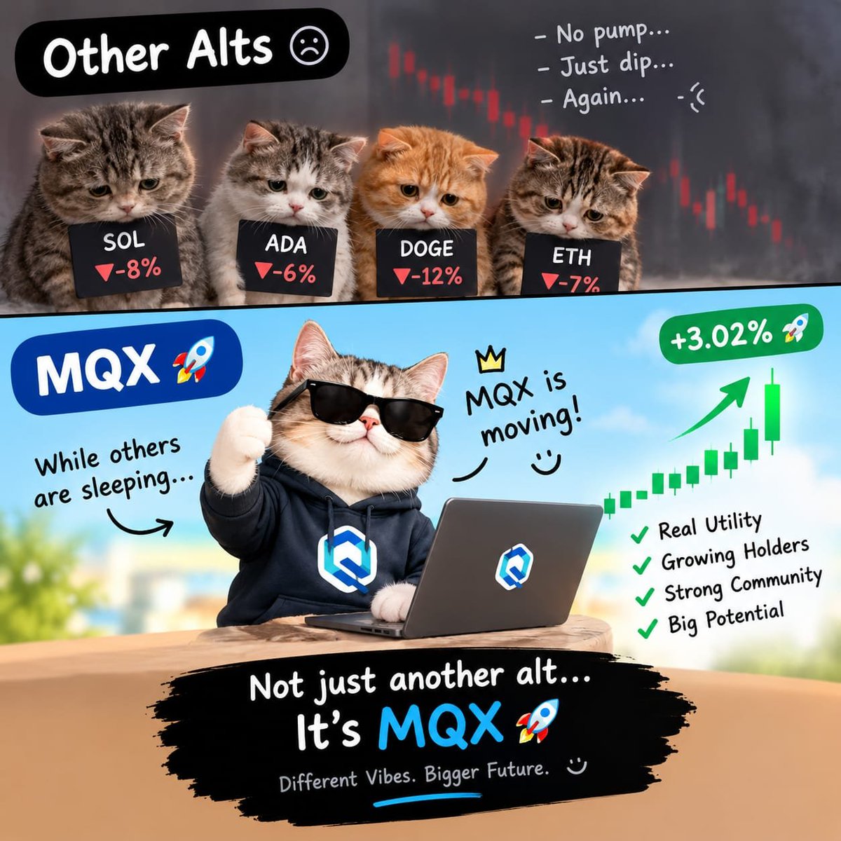 ariadyepa553's tweet photo. 🚀 While other alts are taking a nap… MQX decided to wake up! 😎

$MQX at $4 ,  quietly building, steadily moving.
No noise, just vibes. 🔥

Not just another alt. It’s MQX. 🚀

#MQX #MAIQ #Crypto #Altcoins #Web3 #DeFi
@maiqfinance https://t.co/51PU8xcw1z