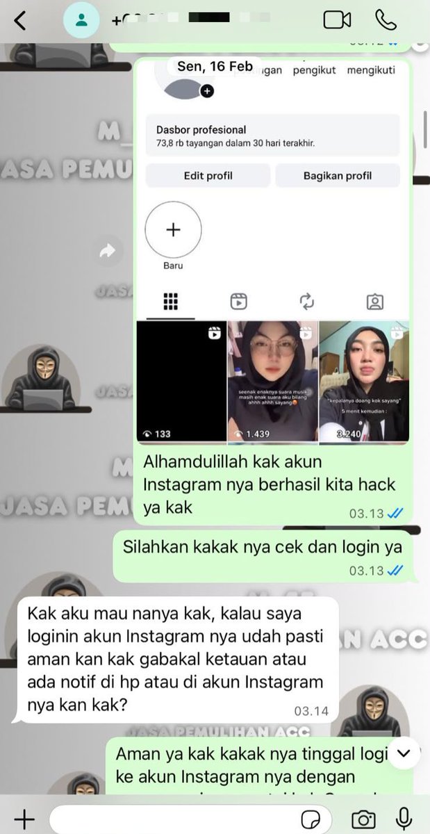 menarikz's tweet photo. Jasa Pemulihan &amp; Perbaikan Akun.

• Pulihkan/Balikin Akun
Fb, Wa, Ig, Tt, Line, X, Email &amp; Lainnya

• Hapus/Nonaktifkan Akun 
Facebook, Instagram, TikTok, WhatsApp, Line, Twitter, Gmail,Telegram &amp; Lainnya

- Lacak Lokasi — Sadap Wa — Hack Akun -

- WhatsApp Ada Di Profil - https://t.co/i3ee5lLCnj