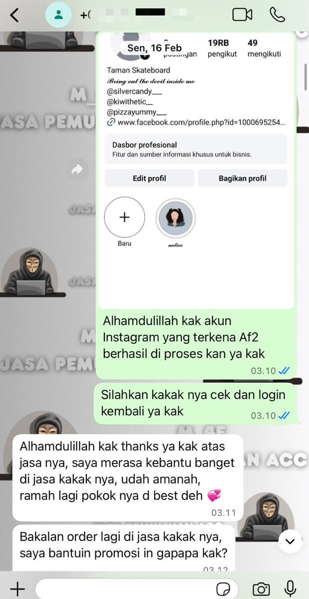 menarikz's tweet photo. Jasa Pemulihan &amp; Perbaikan Akun.

• Pulihkan/Balikin Akun
Fb, Wa, Ig, Tt, Line, X, Email &amp; Lainnya

• Hapus/Nonaktifkan Akun 
Facebook, Instagram, TikTok, WhatsApp, Line, Twitter, Gmail,Telegram &amp; Lainnya

- Lacak Lokasi — Sadap Wa — Hack Akun -

- WhatsApp Ada Di Profil - https://t.co/i3ee5lLCnj