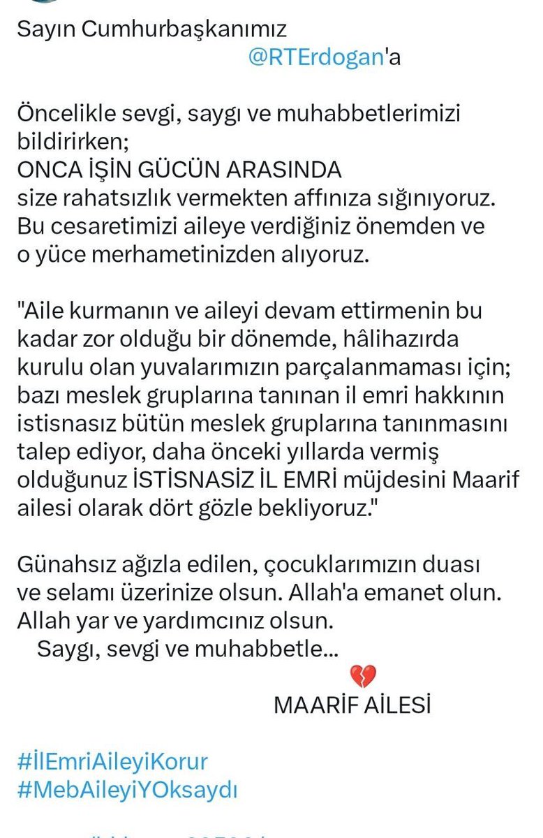 nadide_eng's tweet photo. Eşten ayrı, çocuktan ayrı “aile” olunur mu ? Yuva olur mu? Gözümüze uyku girer mi? Bedenimiz dersteyken yüreğimiz kilometrelerce uzakta, ailemizde kaldı. #MebAileyiYOKsaydı

Sayın Cumhurbaşkanım @RTErdogan 
Siz, ailesine kavuşmayı bekleyen öğretmenlerin tek umudusunuz. Lütfen feryadımızı duyun…
