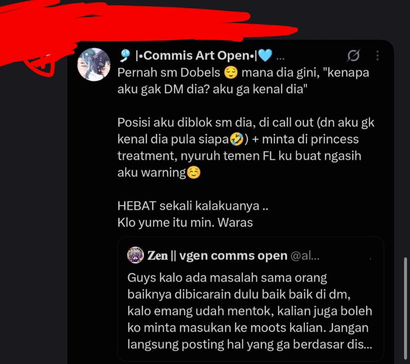 Natphiliaa's tweet photo. Maaf ya kalo aku bawa drama. Aku juga sebenarnya malas kayak gini, dan dia ga sebut nama. Jadi jatuhnya kayak aku muncul sendiri. Tapi faktanya dia masih sering sebut sebut masalah ini di statusnya dia. Dan seharusnya masalah ini udah kelar dari bulan Juni lalu, tapi ternyata dibelakangku masalah ini masih berlanjut.

Jadi awal masalahnya karna aku memperhatikan akun dia masuk story FB aku berkali kali selama berbulan bulan. Aku risih karna status aku no sharing. Awalnya aku positif thinking oh mungkin dia mau cek aku siapa kalik ya? Okay wajar. Tapi lebih dari 3 kali menurutku udah ga masuk akal, apalagi di bio aku dan pinned ada tulisan "NO SHARING". Bisa diliat kalo dia masuk view story aku dari bulan Maret, ada beberapa yang ga aku screenshot kalo ga salah dari bulan bulan sebelumnya, dan di bulan Mei aku blokir dia.

Sedikit penjelasan. Kalo feed facebook itu urutannya gini:
- Bio
- Pinned 1
- Pinned 2 (karna kebetulan waktu itu aku pasang dua pinned atas bawah)
- Story (Di FB Story paling pertama emang masuk ke feed)