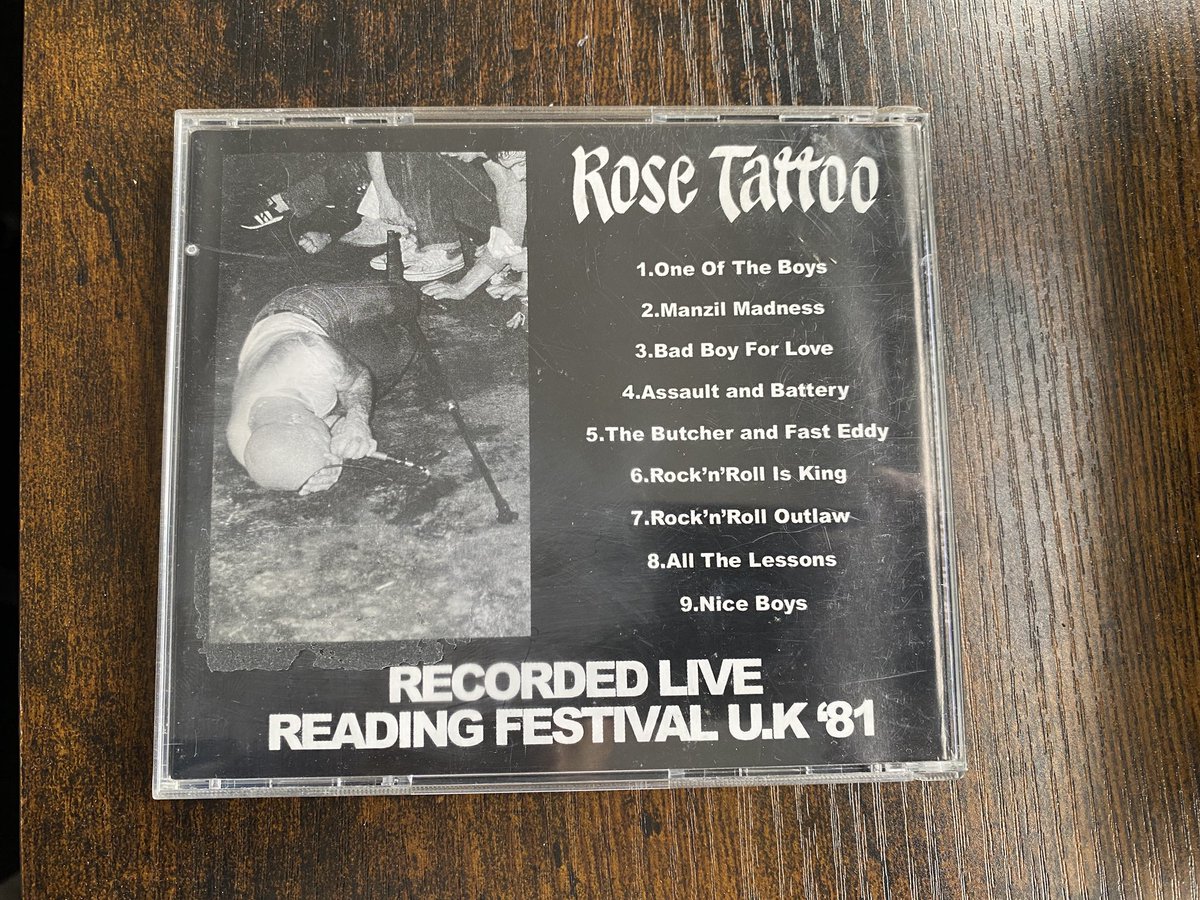 AMusikblog15440's tweet photo. RIP Angry Anderson (1947 - 2026)

Rose Tattoo - Reading Festival 1981 

#angryanderson #rosetattoo #readingfestival #cd #cdcollection https://t.co/lJlL9lIyse