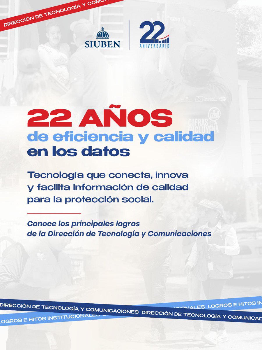 SiubenRD's tweet photo. La transformación tecnológica de nuestros procesos y el desarrollo de mecanismos de interoperabilidad son una realidad.

Conoce los logros de la Dirección de Tecnología y Comunicaciones, que están impulsando la innovación y fortaleciendo nuestras capacidades tecnológicas. https://t.co/M7JDzHoBoy