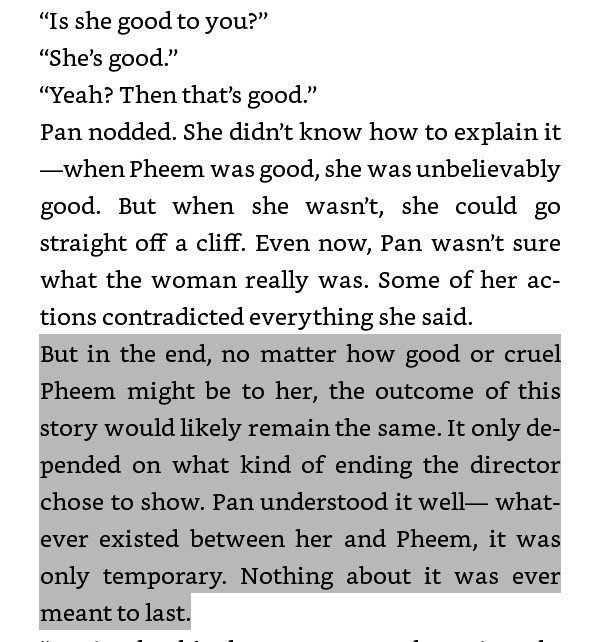 deesread's tweet photo. So I finally finished the book… in just two days!! With only 4 hours of sleep😴

I rarely read translated books. This is actually my first one and honestly I’m so glad I gave it a chance. It’s been sitting on my TBR for a while now. 

After reading the book, everything about Pheem and Pan makes so much more sense. (Although there were times I just wanted to strangle Pheem ) I feel like I understand them and their feelings so much better now.

If you’re watching the series, I really recommend reading the book too. It gives you a different perspective and helps you understand the story on a deeper level.

Done with the book… and now I’m even more curious to see how it’s going to play out in the series. 🥹

#PlsLoveรักได้ไหม