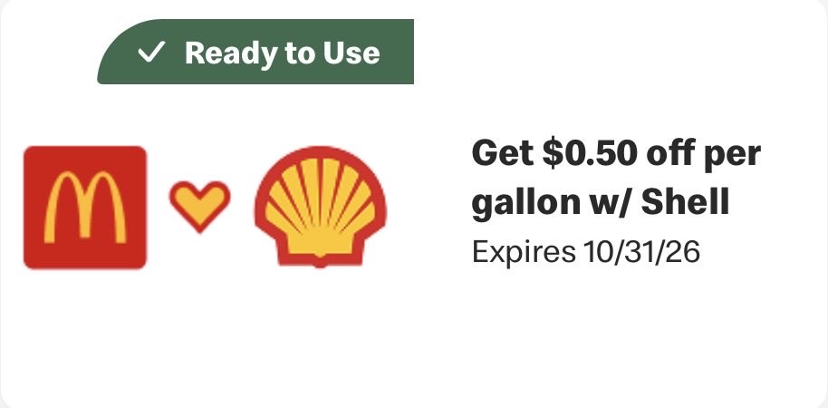 amandalee_4's tweet photo. @Shell ⛽️ + @McDonalds app best collab rn https://t.co/84SSq5wkLB