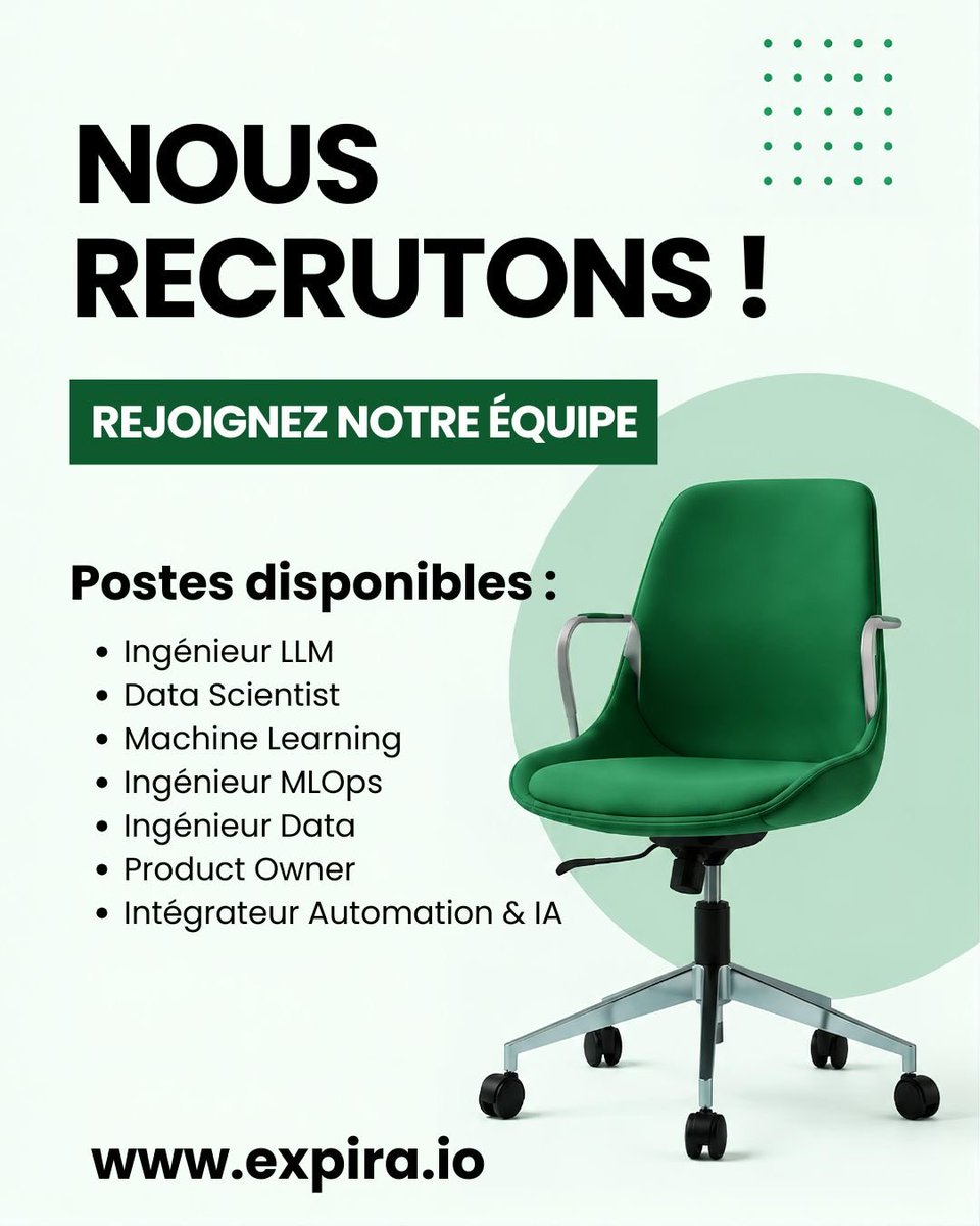 expiraio's tweet photo. Emploi IA en France https://t.co/6jkofWpr0o