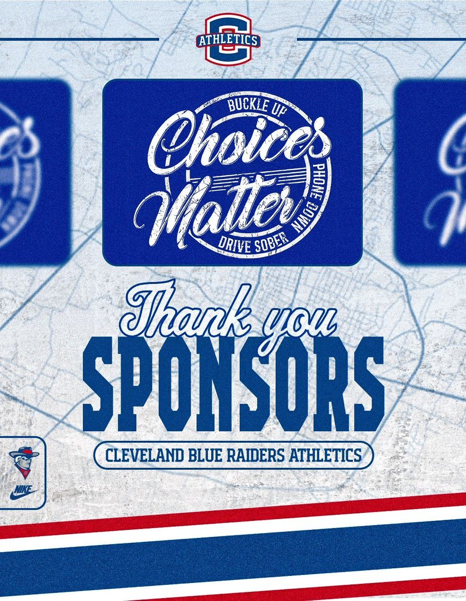 CHSRaiderSports's tweet photo. Thank you to the 247 Movement for their continued support of  Cleveland Blue Raiders Athletics!

We are grateful for all the businesses and community partners who invest in our student athletes and help make Cleveland Athletics special.

#ALLinAllCLEVELAND https://t.co/b5nnw3UihP