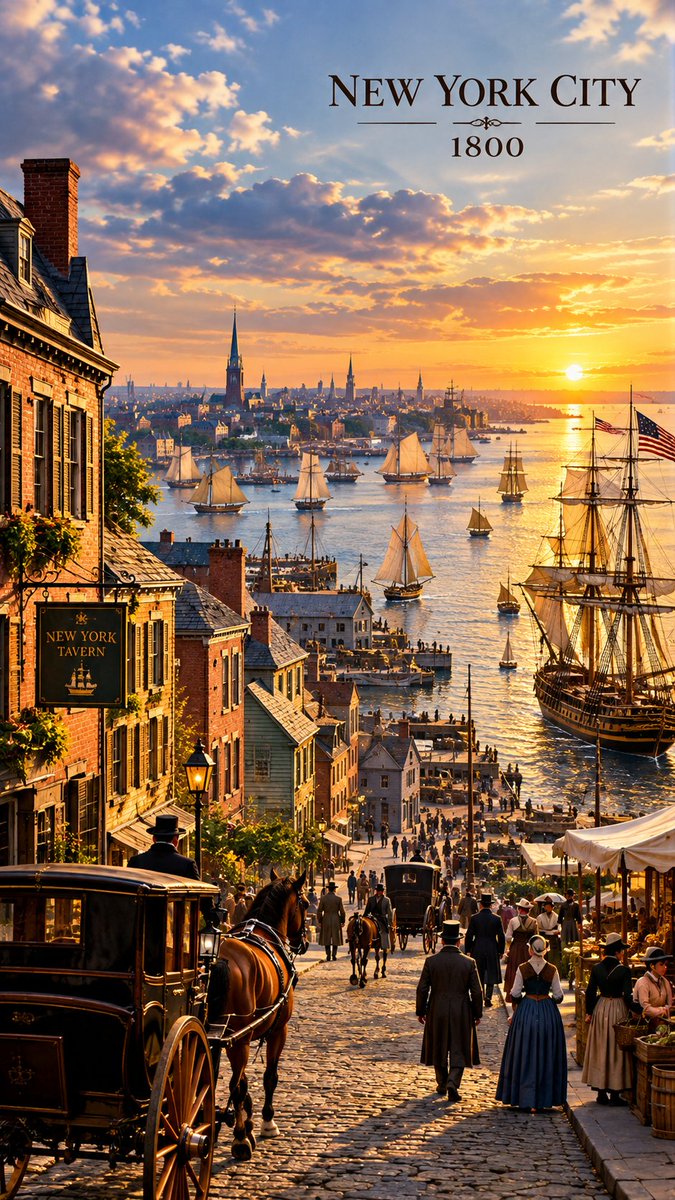 starlifedaily1's tweet photo. New York City in 1800🇱🇷 https://t.co/LVslAIkfAe