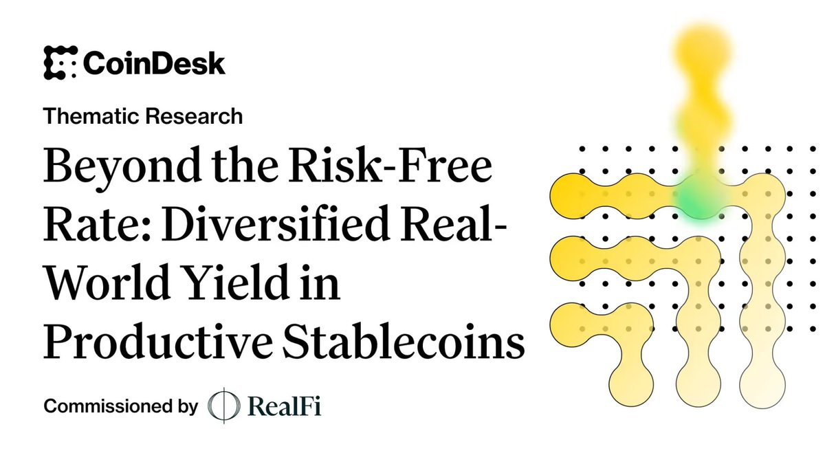 CoinDesk's tweet photo. RESEARCH: The stablecoin market is splitting in two. 

$USDT and $USDC, worth roughly $255B combined, are consolidated but barred from paying yield under the GENIUS Act. 

Productive stablecoins that pass on returns remain open competition, the segment @realfi_co is building in. https://t.co/08k7IKabPH
