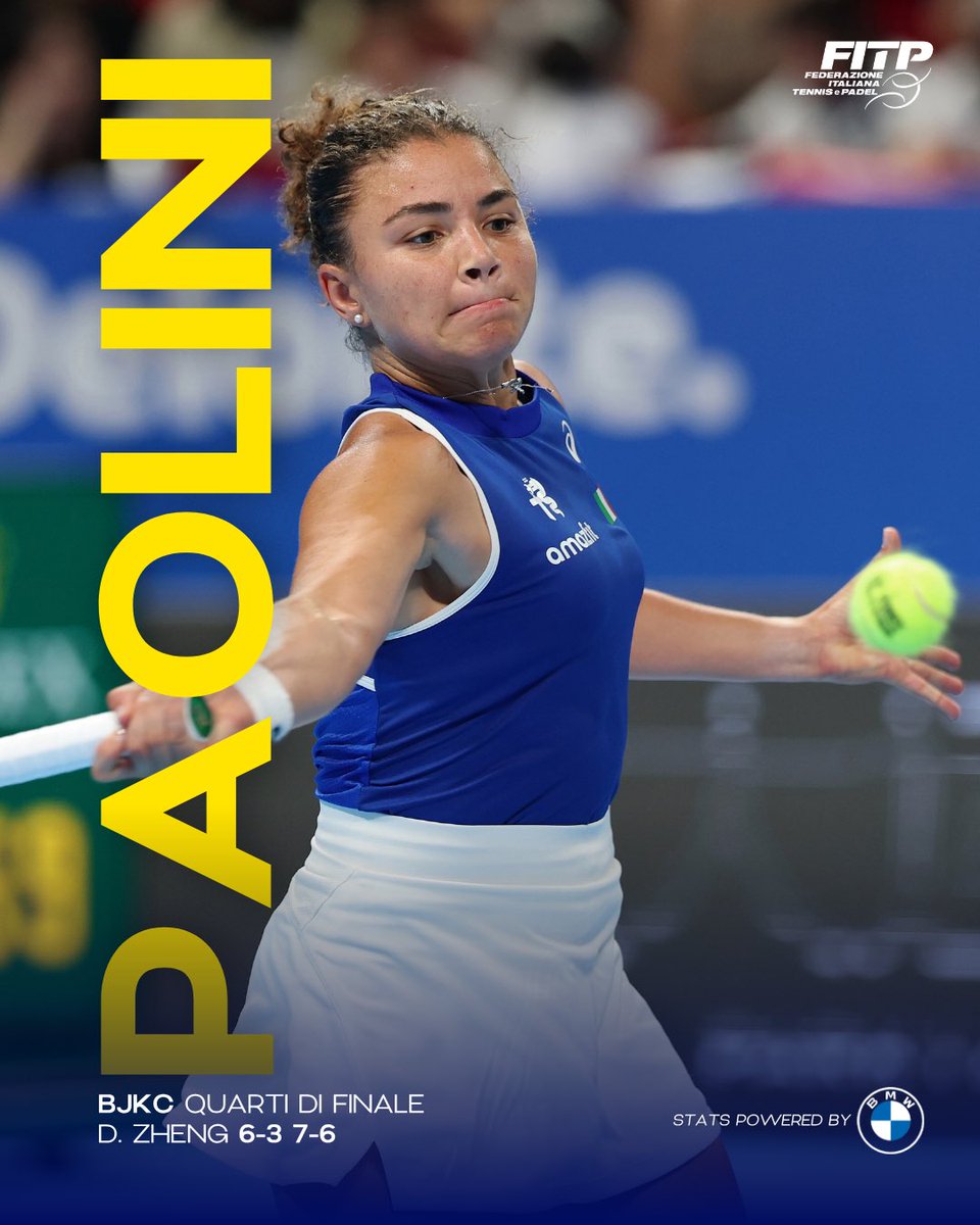 federtennis's tweet photo. JASMINEEEEEEE! 💙

🇮🇹 Paolini ci riportà in parità, ora il doppio decisivo

📺 Guarda Italia-Cina di #BJKCup in diretta in chiaro su SuperTennis e in streaming su SuperTennis+ https://t.co/CSKU04whpv