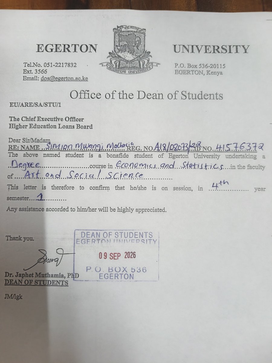 Macharia3M's tweet photo. @HELBpage Kindly plz I beg you for Heaven's sake mnisaidie apa I submitted the letter from the dean bt nothing is happening Id 41576372 https://t.co/QWK8o9m8eC