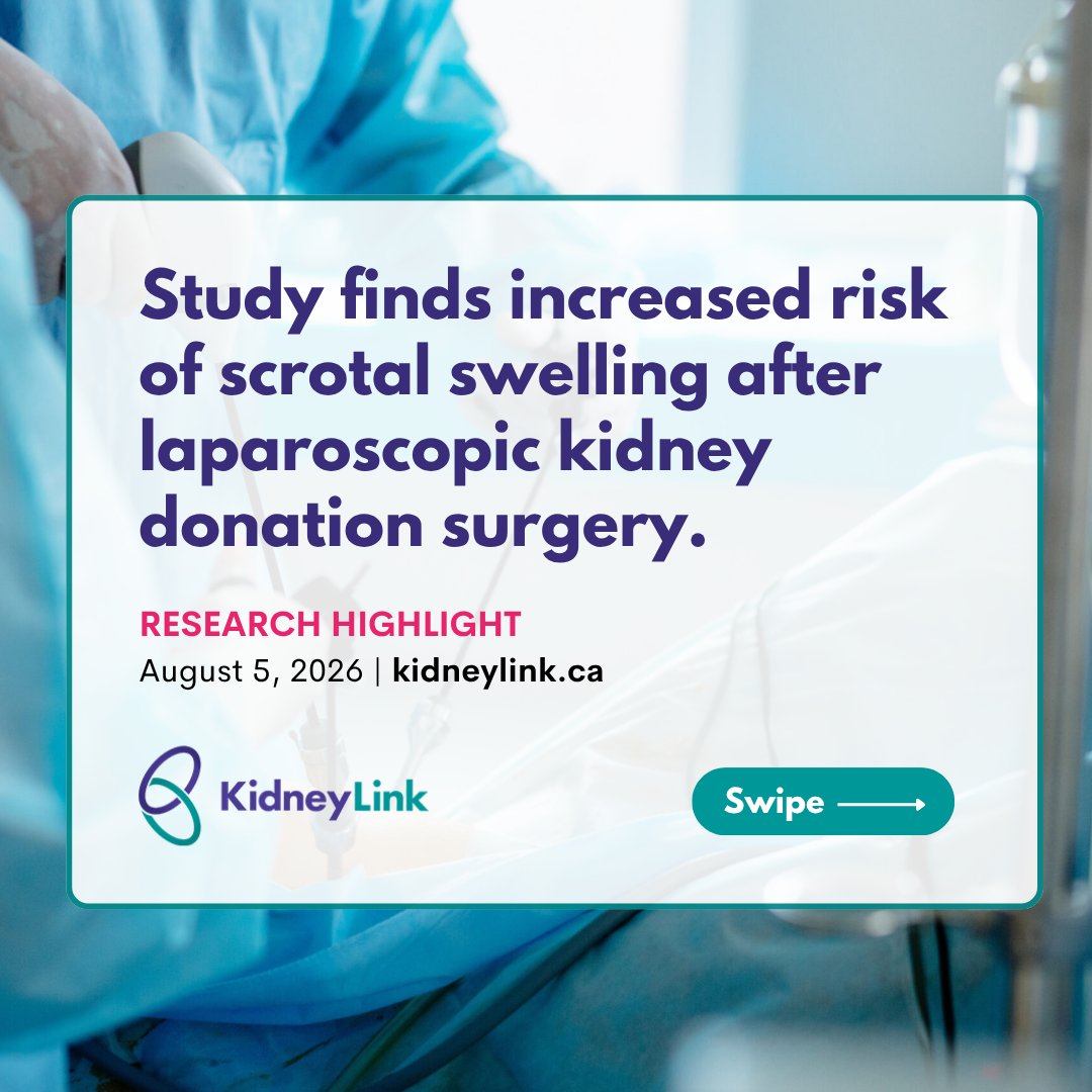 kidneycanada's tweet photo. Find new Canadian kidney research on #KidneyLink on reducing risks with kidney donation, improving quality of life for transplant recipients, and predicting outcomes for people with CKD. Learn more: https://t.co/KR37TQGfjH #KidneyResearch @cansolveckd https://t.co/gzJA8Ebjz8