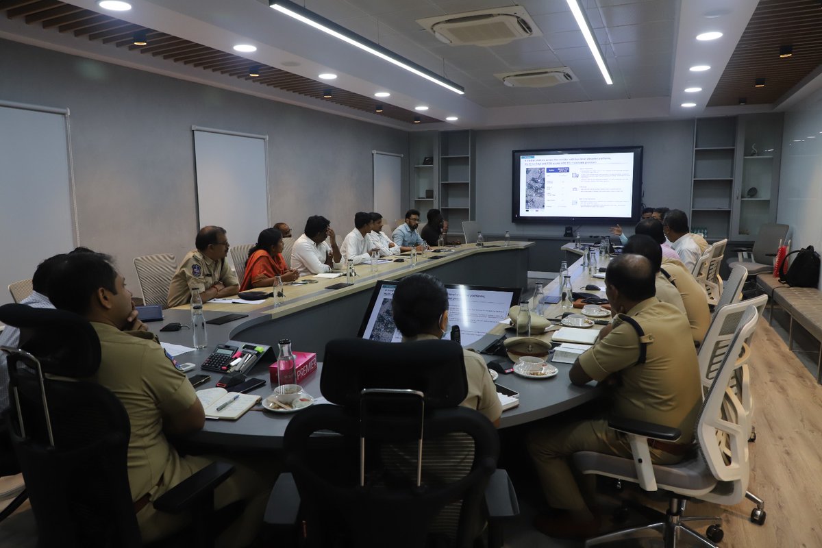 CYBTRAFFIC's tweet photo. Cyberabad Police conducted a joint Co-ordination Meeting was held on 24.09.2026, at the Main Conference Hall, Cyberabad Police Commissionerate to discuss the findings of the traffic flow, road safety & traffic management survey conducted by the Foundation for Resources and Innovations Policy (FRIP) in coordination with the Society for Cyberabad Security Council (SCSC) on the corridor from JNTU Junction to Raidurgam Metro Station and to Wave rock. The meeting also deliberated the proposal for introducing a Counterflow solution for Bus Rapid Transit (BRT) as a modern and efficient public transport solution for the corridor.

The meeting was attended by, Sri Sunpreet Singh, Joint Commissioner of Police (Traffic), Cyberabad, along with DCsP Traffic-I & II, Addl. DCsP Traffic-I & II, ACsP of Traffic Divisions, CEO-SCSC, CEO-FRIP and officials from various departments, including the Dy. Executive Engineer, CMC, TGIIC and Dy. Regional Manager and Divisional Manager of TGSRTC, participated in the joint meeting to deliberate on the issues of existing traffic flow, identifying bottlenecks, conflict points and examining feasible traffic management and engineering measures to improve the smooth and efficient movement of vehicles along the JNTU Junction–HITEC City–Raidurgam Metro Station - Wave rock corridor.

The FRIP team conducted a detailed road inventory and traffic flow survey along the highly congested JNTU–HITEC City–Raidurgam Metro -Wave rock corridor, covering various aspects such as footpath availability, carriageway width, bus bays/stops, U-turns, junction design, parking arrangements and encroachments. Based on the survey and field observations, the following key issues and points were identified.

· The JNTU–Raidurgam 7-km corridor is already operating near its maximum vehicular capacity, with peak-hour travel time reaching approximately 45 minutes.
· There is a need for a mass-mobility public transport solution along the corridor to carry a larger number of commuters efficiently, reduce dependence on private vehicles and thereby ease traffic congestion.
· A Counterflow Bus Rapid Transit (BRT) system has been proposed as a modern and efficient public transport solution for the corridor.
· The proposed BRT system is expected to reduce travel time by up to 20 minutes (from the present 45-50 minutes), increase passenger-carrying capacity and require no major land acquisition.
· Under the proposed arrangement, the Counterflow BRT lane would be provided along either the central portion of the opposite carriageway or on the left side of the road in same direction, with suitable traffic-management measures.
· Bus stations are proposed along the road median, with their locations and spacing to be determined based on passenger demand, operational feasibility and connectivity with key activity hubs.
· The Counterflow BRT system is intended to facilitate faster movement of passengers while minimizing the impact on general traffic flow in both directions.
· The buses would operate on optimally designed circular routes, enabling existing bus services operating along the JNTU–Raidurgam-Wave rock stretch to utilize the proposed dedicated Counterflow BRT lane, wherever operationally feasible.

Traffic Police & TGIIC officials suggested that the proposed Counterflow BRT lane may be provided along the left side of the road, subject to technical feasibility and traffic-management requirements.
TGSRTC officials informed that a considerable number of buses are presently operating up to Wave rock along this corridor and suggested that these existing bus services may also be integrated into the proposed Counterflow lane to improve passenger movement and optimize the utilization of the dedicated lane.

CMC officials assured that necessary support would be extended for the development and improvement of footpaths, bus bays, bus shelters and other supporting infrastructure identified as part of the survey.

Subsequently, the Joint Commissioner of Police (Traffic), Cyberabad, directed the CEO, Foundation for Resources and Innovations Policy (FRIP), to undertake a detailed study on the practical difficulties and operational challenges involved in implementing the proposed Counterflow lane, particularly with regard to the management of vehicle breakdowns or obstructions within the dedicated lane.

The Joint Commissioner further observed that implementation of the proposed system may require considerable time and resources for the development of bus shelters, bus bays, pedestrian facilities and other supporting infrastructure, besides involving additional requirements relating to manpower and financial expenditure.

In view of the above, the Joint Commissioner directed the FRIP team to reassess the proposal and conduct a further study, with particular emphasis on identifying simple, feasible and cost-effective measures that can be implemented in the short term to provide immediate relief from traffic congestion, while examining the long-term feasibility of the proposed Counterflow BRT system.