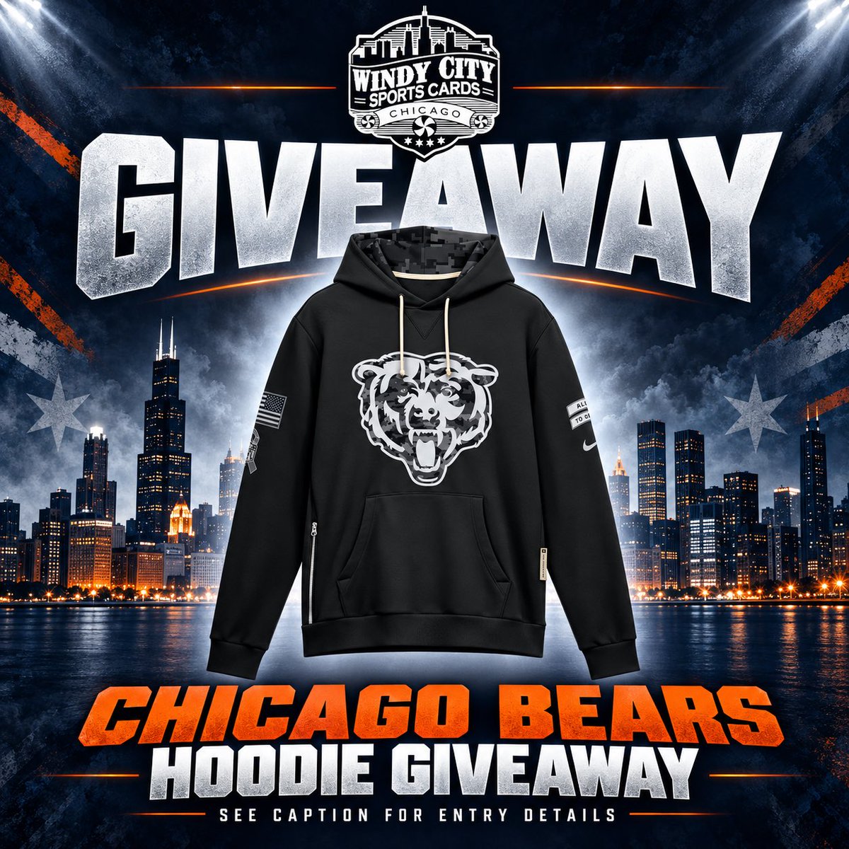 312SportsCards1's tweet photo. We LIKE it so let’s run it! 3️⃣ lucky winners get a Chicago Bears Nike 2026 Salute to Service Sideline Hoodie 🐻⬇️

To Enter:

✅ LIKE &amp; RT
✅ Follow Us 🤝
⏰ Winners Announced - 10/01 https://t.co/qjSmM6z1Ha