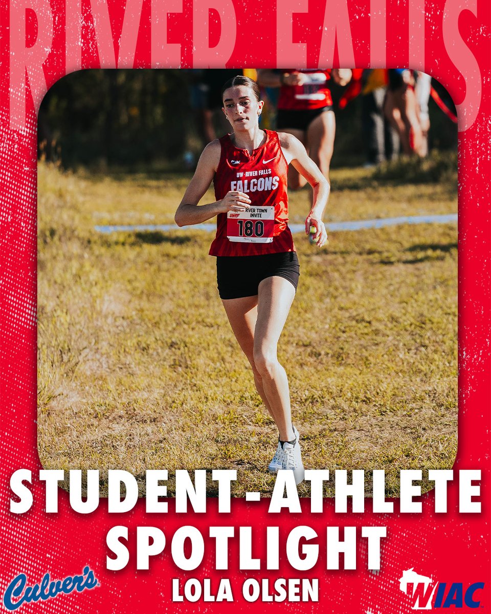 wiacsports's tweet photo. #WIACXC #WIACFB | @UWRFFalcons Lola Olsen 🏃‍♀️🍩🎄 (https://t.co/faacH3gq6k) and Trevor Asher 🏈🥩🎇 (https://t.co/49nSFXi3cr) are this week’s Student-Athlete Spotlights (pres. by Culver’s)

#ExcellenceInAction
#d3xc
#d3fb https://t.co/7FtBdhXutl