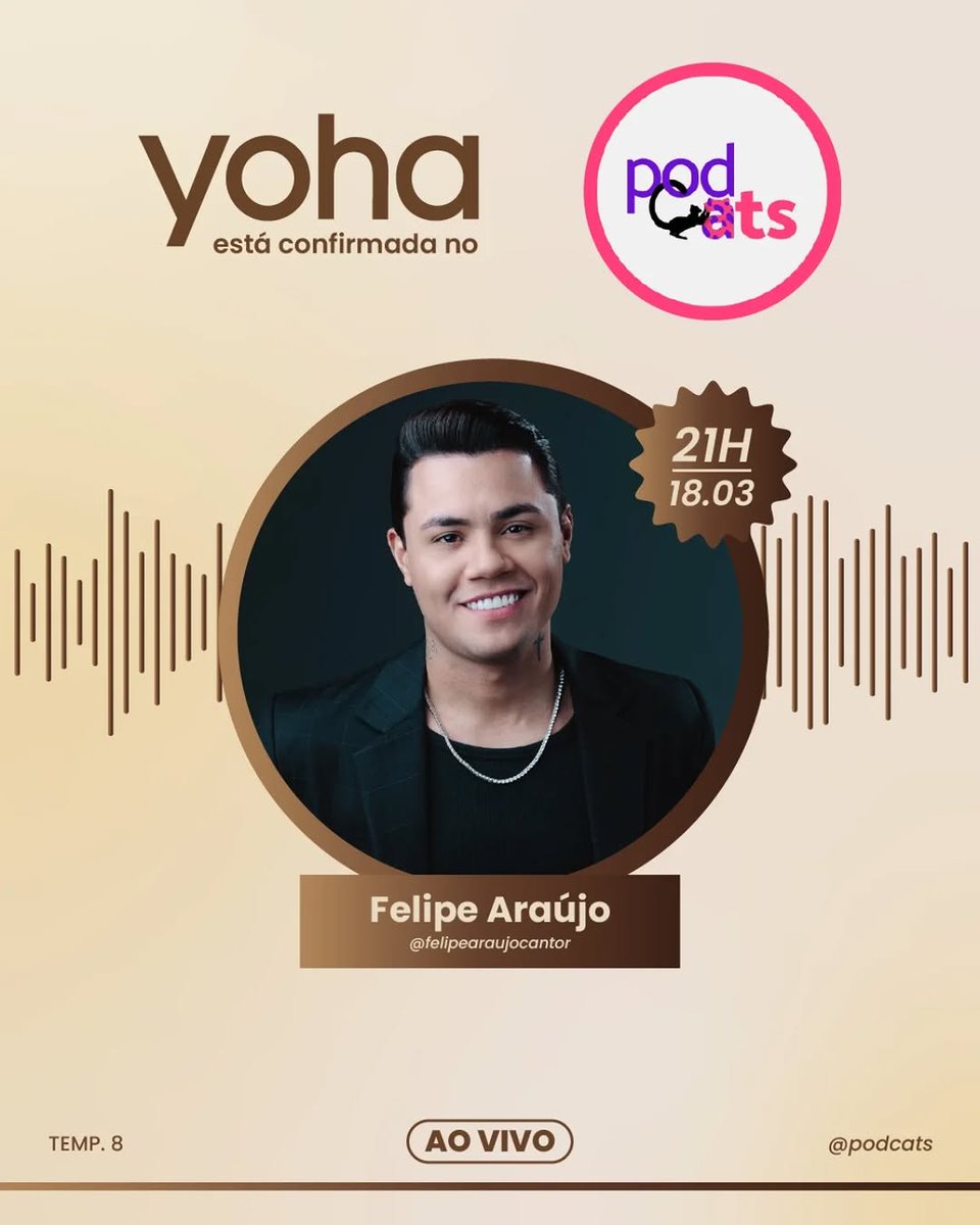 peeh_alberto's tweet photo. Está chegando mais um episódio do Podcats e a Yoha foi confirmada! 🎙️

O convidado de hoje é o , numa conversa que traz muita música e histórias interessantes.

Não esqueça: hoje às 21 no YouTube .

Quem vai assistir com a gente hoje? https://t.co/o7zL2WZf03