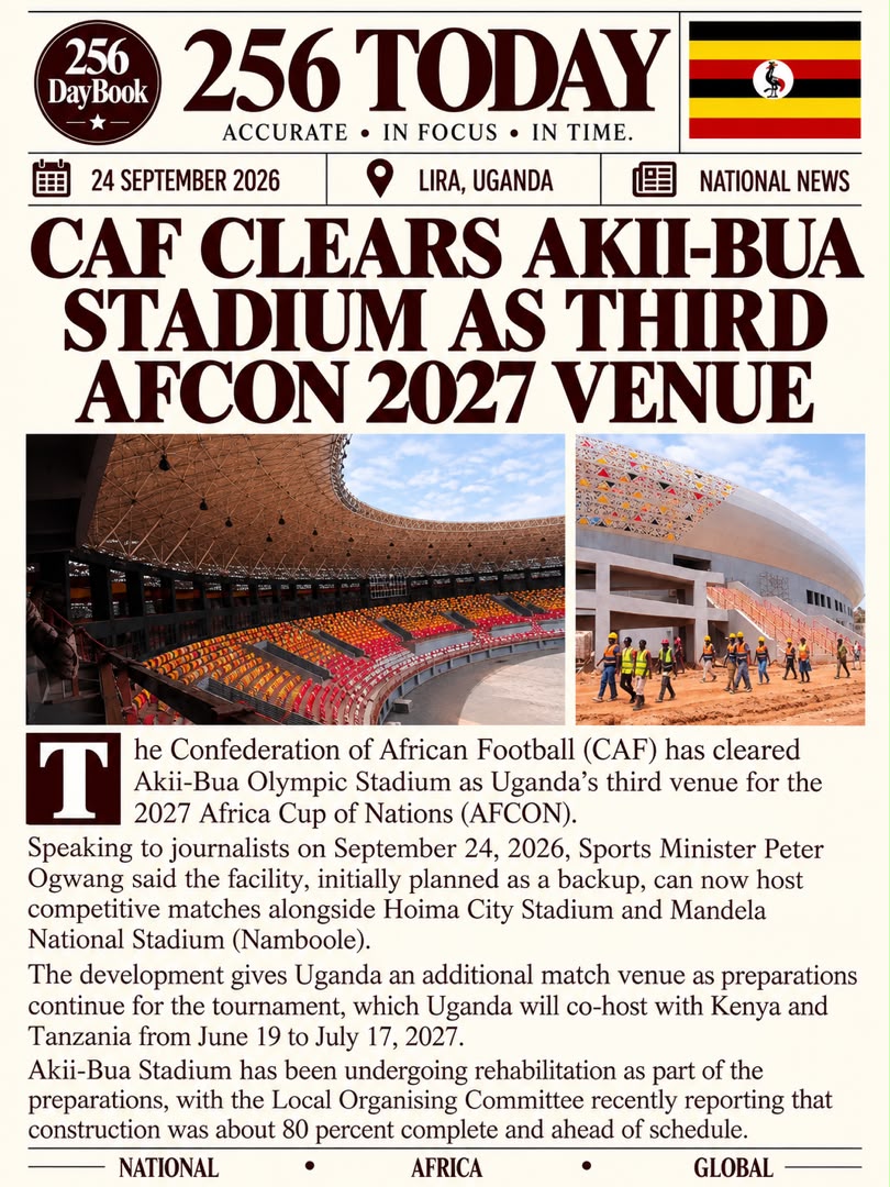 256daybook's tweet photo. SEPTEMBER 24, 2026 #256today @GovUganda @KagutaMuseveni @PoliceUg @MODVA_UPDF #trending #news #ugandanewstoday #updf #newsupdates #uganda #fyp https://t.co/n6OjcdVa7T