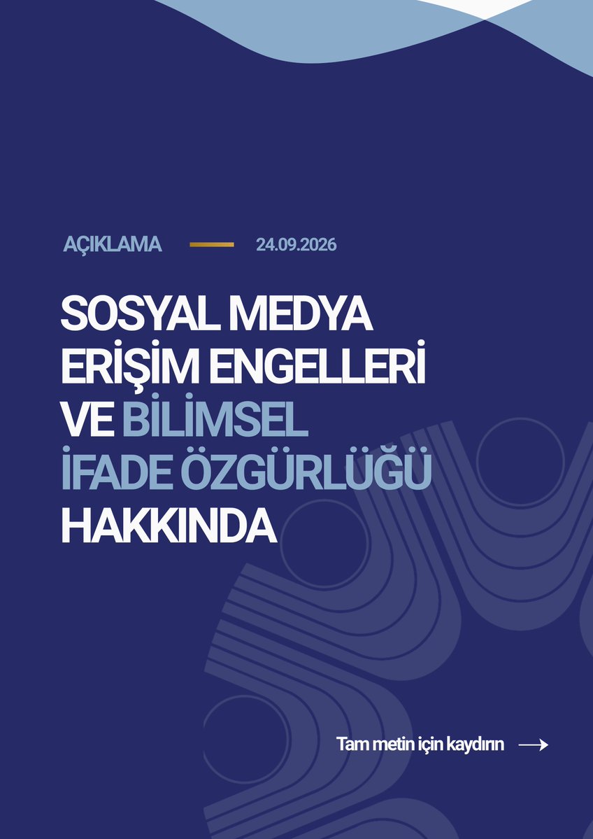 BilimAkademisi's tweet photo. Bilim Akademisinin sosyal medya erişim engelleri ve bilimsel ifade özgürlüğü hakkındaki açıklaması. https://t.co/CeCx9IBog5