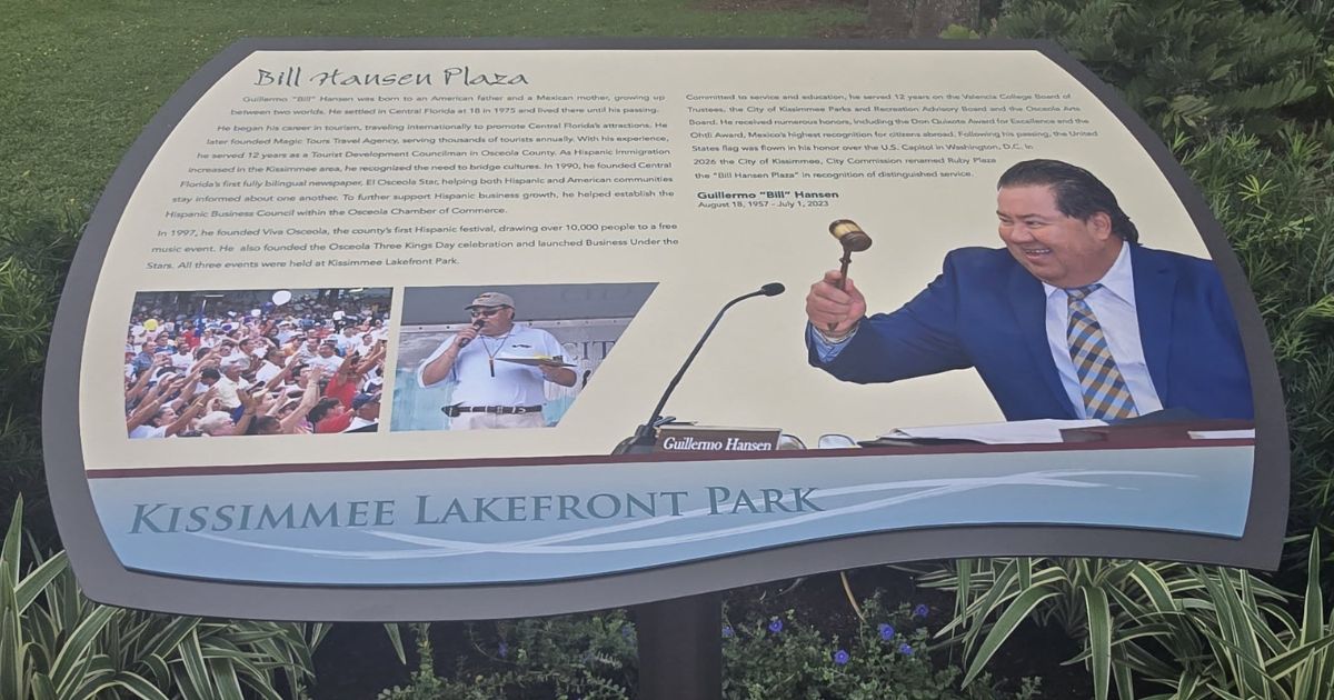 Arrington4Fl's tweet photo. It was wonderful to join the @CityofKissimmee and the Hansen family for the unveiling of Bill Hansen Plaza at Kissimmee Lakefront Park! 💙

Guillermo “Bill” Hansen’s years of leadership and service have left a lasting impact on Kissimmee and Osceola County through his contributions to tourism, education, economic development, cultural enrichment, and our community.

Congratulations to the Hansen family on this meaningful recognition and a legacy that will continue to be remembered for generations to come! ✨

#FLSD25 #Kissimmee #OsceolaCounty #BillHansenPlaza #CommunityLegacy
-----
¡Fue un placer acompañar a la Ciudad de Kissimmee y a la familia Hansen en la inauguración de Bill Hansen Plaza en Kissimmee Lakefront Park! 💙

Los años de liderazgo y servicio de Guillermo “Bill” Hansen han dejado un impacto duradero en Kissimmee y el Condado de Osceola a través de sus contribuciones al turismo, la educación, el desarrollo económico, el enriquecimiento cultural y nuestra comunidad.

¡Felicitaciones a la familia Hansen por este significativo reconocimiento y por un legado que continuará siendo recordado por generaciones! ✨

#FLSD25 #Kissimmee #OsceolaCounty #BillHansenPlaza #LegadoComunitario