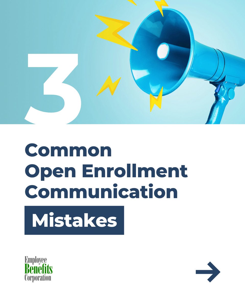 EBCflex's tweet photo. Even the best benefits package can fall flat if employees don't understand it.

As open enrollment approaches, communication matters just as much as plan design.

Here are three common mistakes we see organizations make and simple ways to avoid them. https://t.co/3KjAIFJd6y