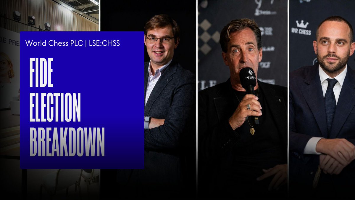theworldchess's tweet photo. 3 candidates
1 FIDE presidency
1 secret ballot
Turlov Rosenstein Buettner
Continuity, reform and a fight over the future of world chess
The final days are getting messy.
Whoever wins changes the direction of chess. 
What should matter most in that choice?
https://t.co/IPGTbihu1E https://t.co/x3SPGnU0AG