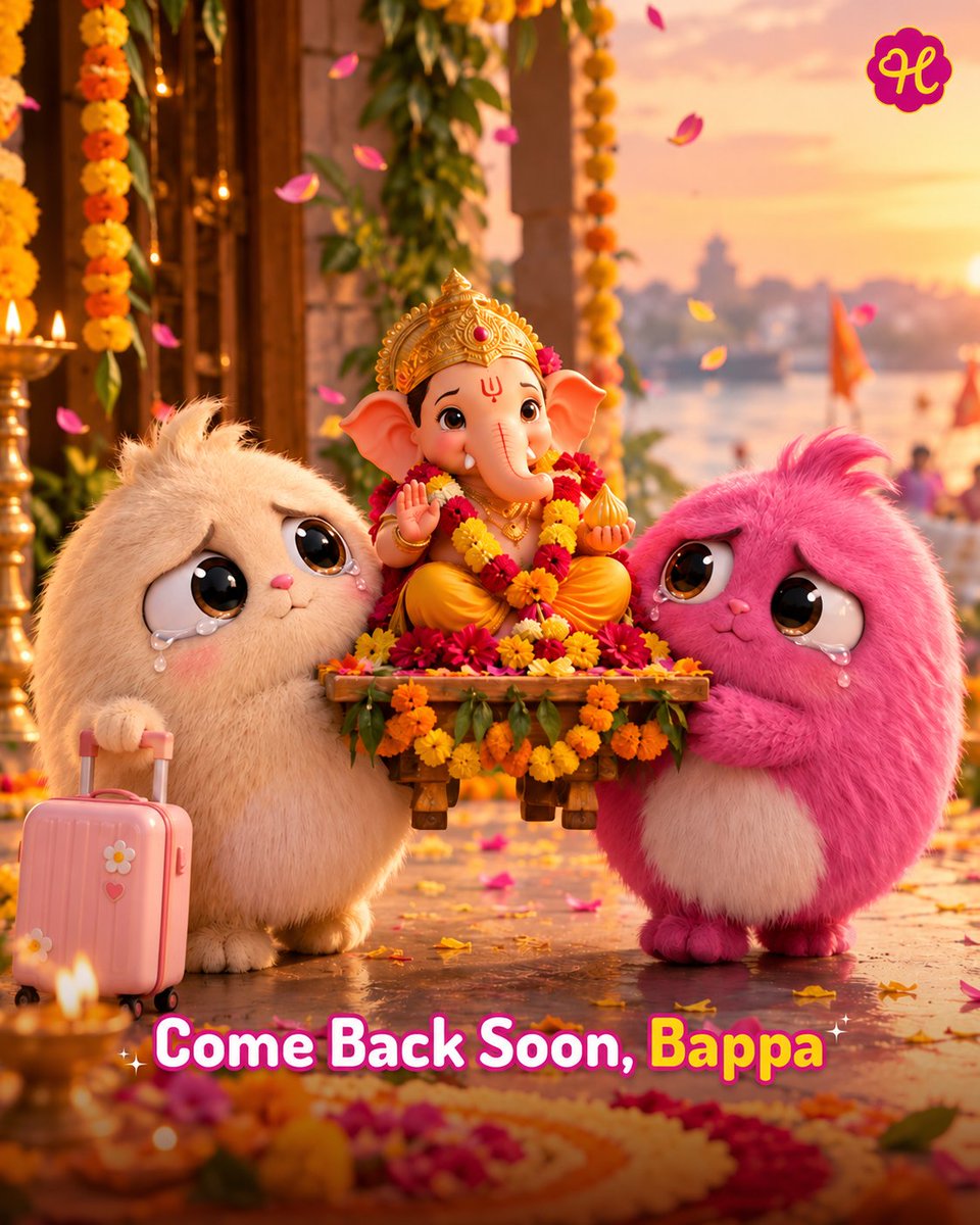 HangyoIceCream's tweet photo. Some goodbyes are harder than others. 🥹💗
Until next year, Bappa. Come back soon and bring all the love, joy and blessings with you.
Ganpati Bappa Morya! 🙏✨
#Hangyo #GanpatiBappaMorya #GaneshChaturthi #Bappa https://t.co/0GFKudXLsd