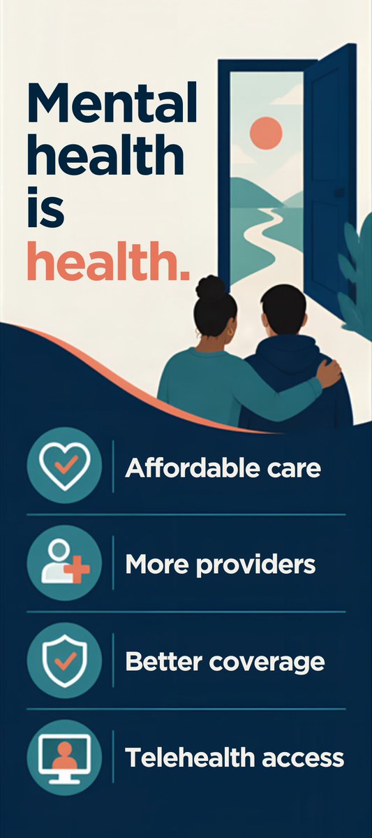 bradyn1207's tweet photo. 15/15. Mental health is health. We need stronger insurance coverage, more providers, expanded telehealth access, and community-based care. What change would make mental-health support easier to access for you or someone you know?
#MentalHealthMatters #MentalHealthAccess https://t.co/AvR0NOnoeB