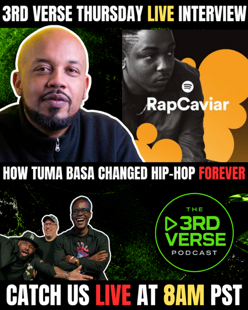 3rdVersepodcast's tweet photo. 🚨SPECIAL GUEST TUMA BASA LIVE @ 8AM PST!!!🚨

TAP IN &amp; JOIN THE CHAT🗣️

Only On The 3rd Verse🎙️
Link in Bio🔗

#3rdVerse #LIVE #Interview #Tuma #RapCaviar https://t.co/1YPRtstg6H