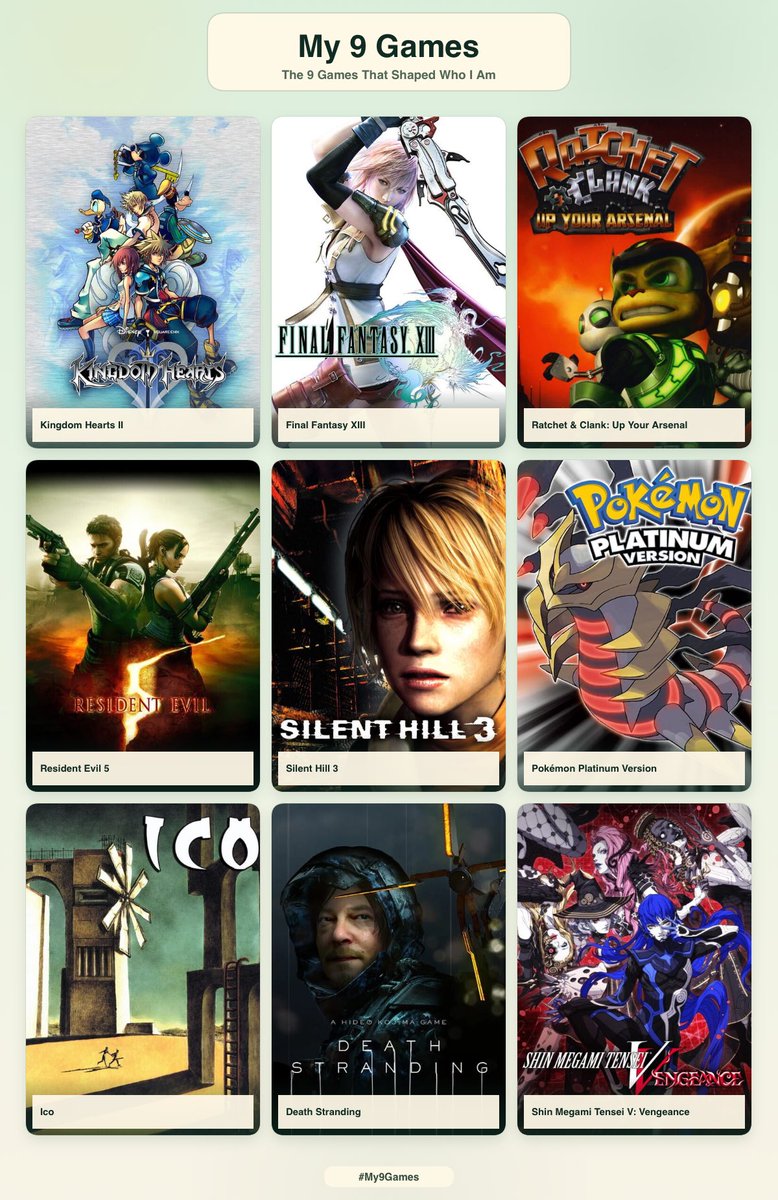 SeanDex94's tweet photo. Basically, videogame soundtracks that changed my life https://t.co/1pRUz9arOV