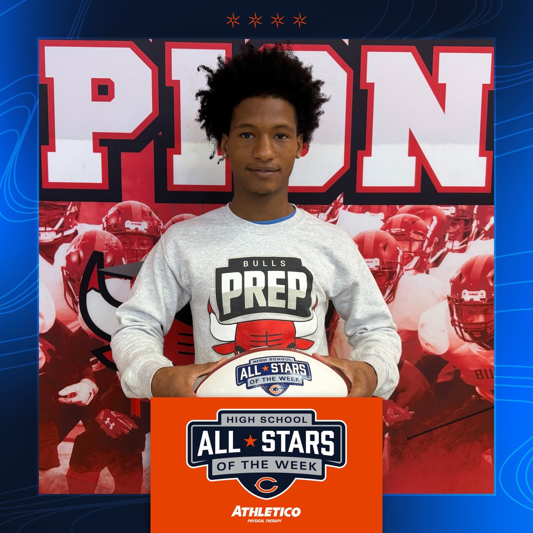 BearsOutreach's tweet photo. Congratulations to Karion Young from Chicago Bulls College Prep on being selected as our Week 5 High School All-Star. #ThisisHSFootball 👏🔥🏈 https://t.co/Sp8ZpiXmUj