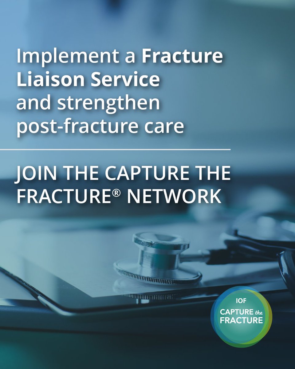 iofbonehealth's tweet photo. 🦴 Every fragility fracture can serve to prevent the next one.

When fracture patients are not screened for osteoporosis or offered treatment, it leaves them at risk of subsequent fractures.

Fracture Liaison Services (FLS) provide a coordinated approach to secondary fracture prevention, helping ensure that patients who present with a fragility fracture receive appropriate fracture risk assessment, treatment and follow-up.

This World Osteoporosis Day, IOF and Capture The Fracture® call on hospitals and health systems to implement and strengthen FLS as part of comprehensive post-fracture care.

Is your healthcare facility ready to join the Capture the Fracture® network? Complete the Best Practice Framework Questionnaire to assess your post-fracture care programme:

👉 https://t.co/rSUCyHs91H

Let’s close the secondary fracture prevention gap and improve outcomes for people living with fragility fractures.

#WorldOsteoporosisDay #BuildProtectStrengthenYourBones #WOD2026