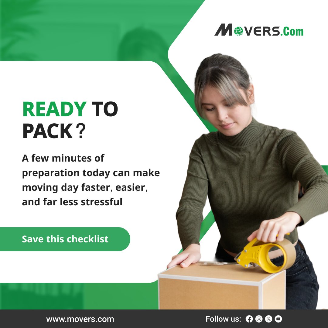 MoversCom's tweet photo. A smoother move starts with better preparation.
Get expert moving tips and compare movers for free at https://t.co/mxhSsSZURo.
#MoversCom #PackingChecklist #MovingChecklist #MovingTips #PackingTips #MoveSmart #HomeMoving #MovingDay #Relocation #MovingPreparation #StressFreeMove https://t.co/zZhdDDOvKf
