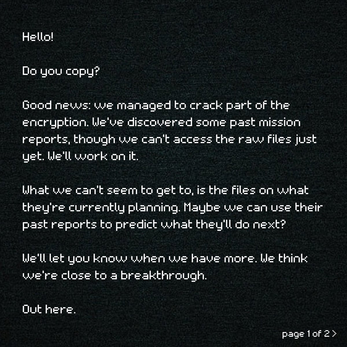 redacted141zine's tweet photo. Good news: We think we're close to a breakthrough.

#taskforce141 #callofduty #fanzine https://t.co/SvvQpzWQrN