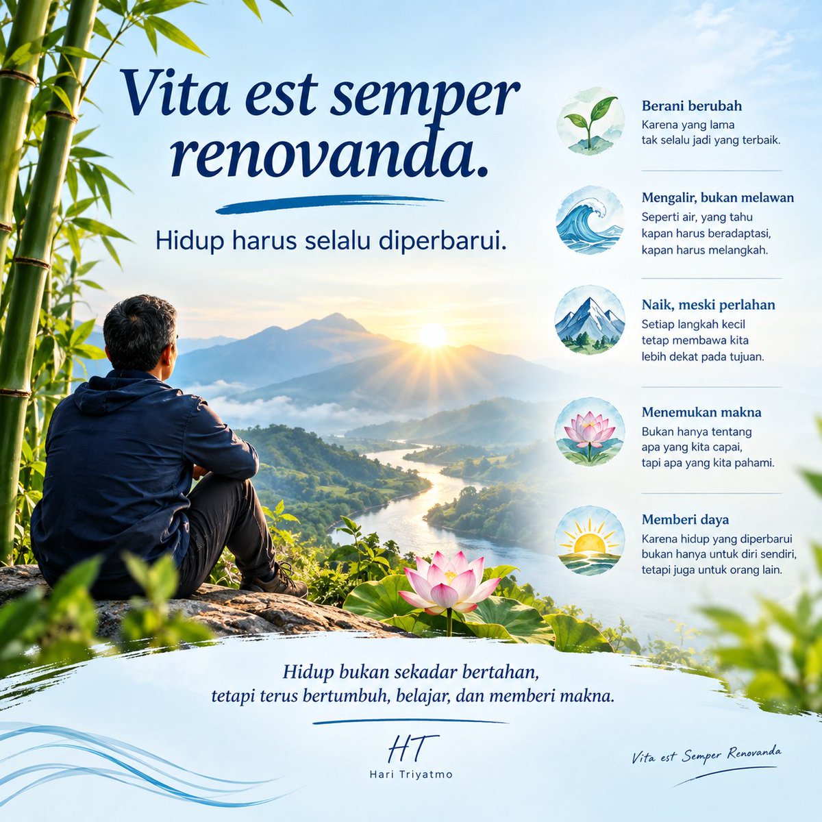 HariTriyatmo's tweet photo. Vita est Semper Renovanda. https://t.co/D1G4rEI7cl