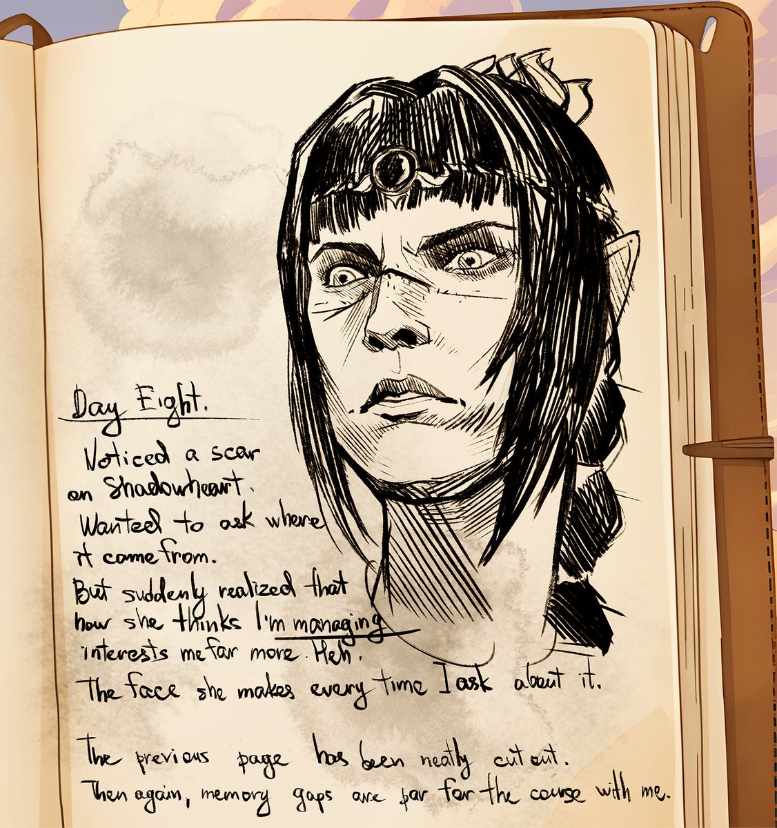 Nat_Afa's tweet photo. #BaldursGate3 #BG3Fanart #Shadowheart #DigitalInk #Sketchbook https://t.co/6orDSW63jy