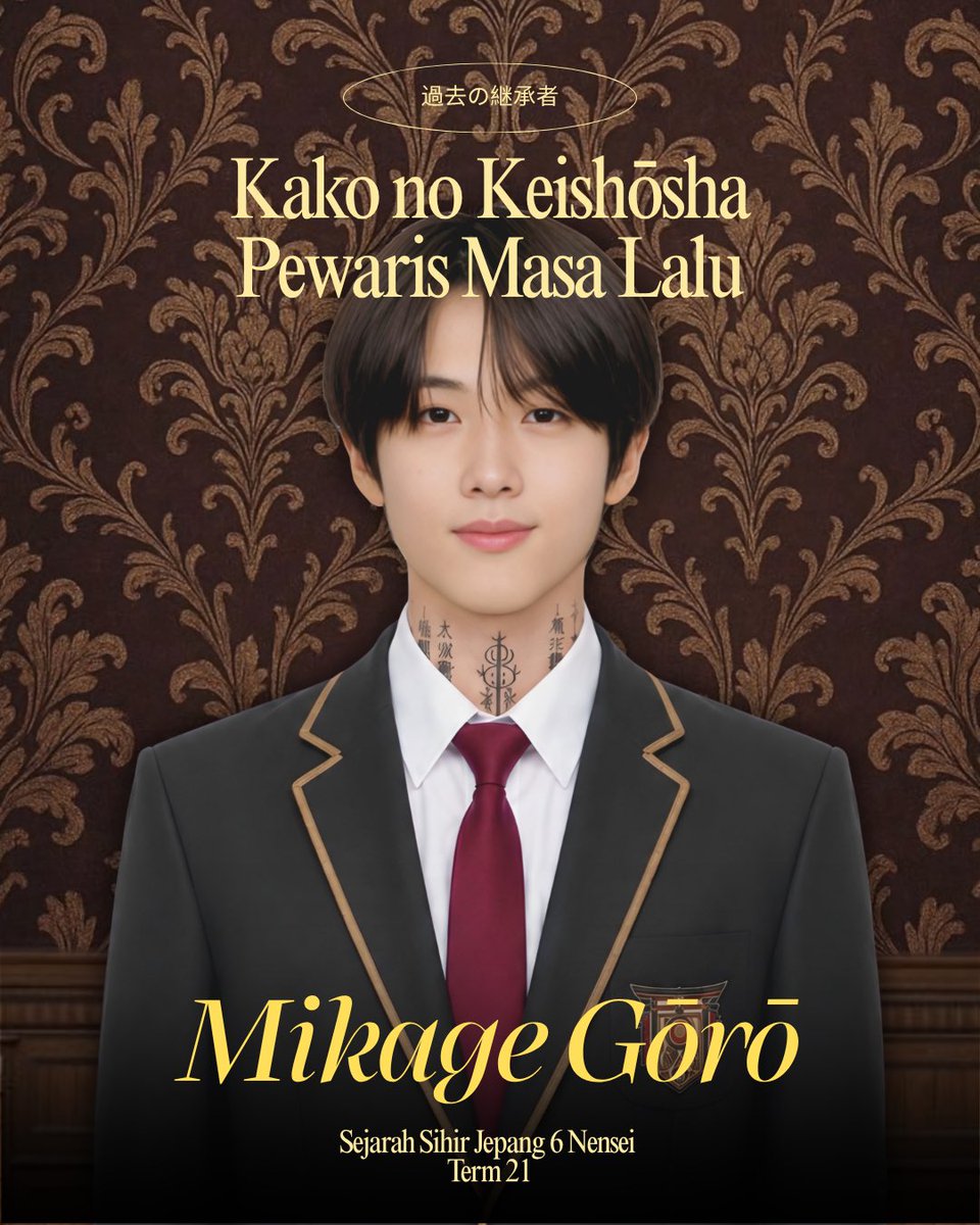 patchoulei's tweet photo. ㅤ
過去の継承者 [KAKO NO KEISHŌSHA]
6 NENSEI - TERM 21 A.R.
 
Dari lembaran yang menyimpan kenangan, warisan masa lalu kembali menemukan penjaganya. Selamat kepada para Pewaris Masa Lalu.
ㅤ https://t.co/hCQL5o1ioe