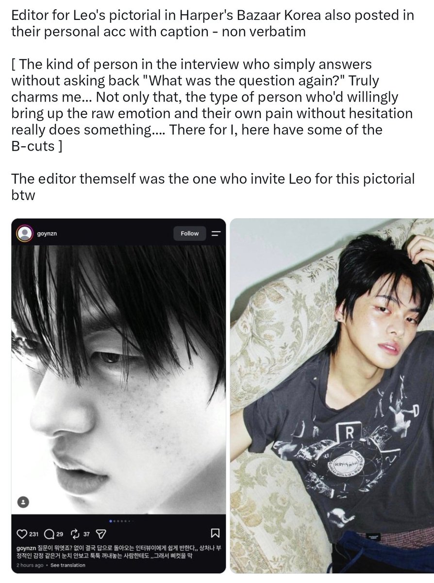 NoiraelC's tweet photo. Harper bazaar offi and staff really be sayin like if diwon doesn't promote this amazing pictorial and interview by themself then we, shall do it https://t.co/zUnrJSO2a1