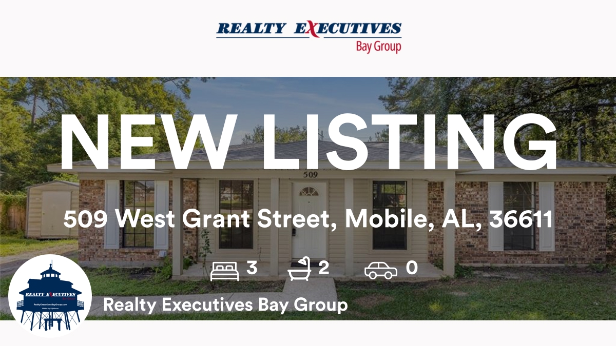 BayExecutives's tweet photo. 🛌 3 🛀 2
📍 509 West Grant Street, Mobile, AL, 36611

Our team’s latest listing on RateMyAgent
Broker 091867
https://t.co/T6WMFbGq3k

...
#ratemyagent #realestate https://t.co/GhtX3fP04G