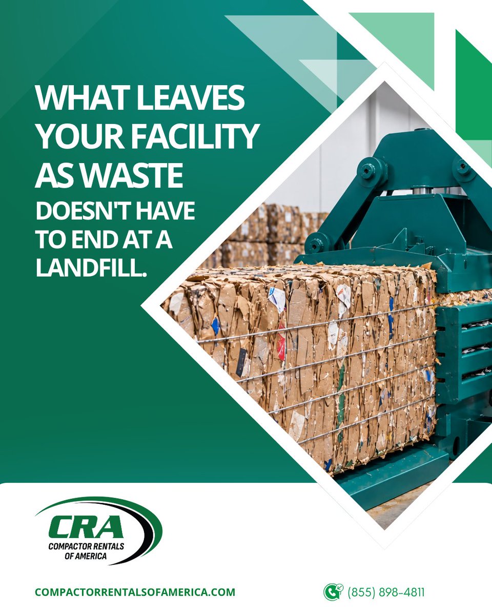 BleedBlueMMI's tweet photo. Loose recyclables go to landfill. Baled recyclables go back into the supply chain. 

The circular economy starts with how materials are handled before they leave your facility. 

#sustainability #circulareconomy #wastediversion #compactorrental https://t.co/bGXqv4OAuc