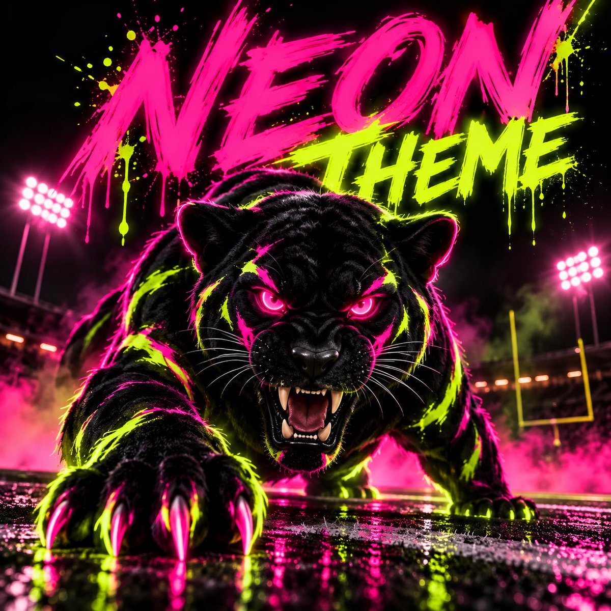 USCSST's tweet photo. Attendance to the football game was pitiful last week panthers. With that being said we have one of the biggest games of the year tomorrow. No excuses not to be there. Theme is NEON‼️ 🟢🟡 https://t.co/s4SbumhFjB