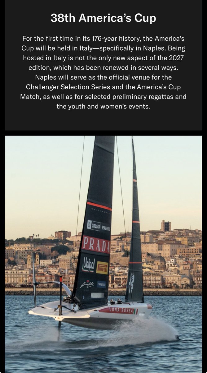 ronacious's tweet photo. #WinMetawin is at Naples, Italy for the  38th America’s Cup.🇮🇹⛵💨

From September 24–27, the world’s elite sailors are battling it out in the Bay of Naples, as the pinnacle of world sailing takes over Italy, with homegrown heroes Luna Rossa Prada Pirelli racing on home waters.

WIN DEFINES PRADA SS27

#PRADASS27xWIN 
#PRADASS27
#PRADA @Prada
#winmetawin @winmetawin