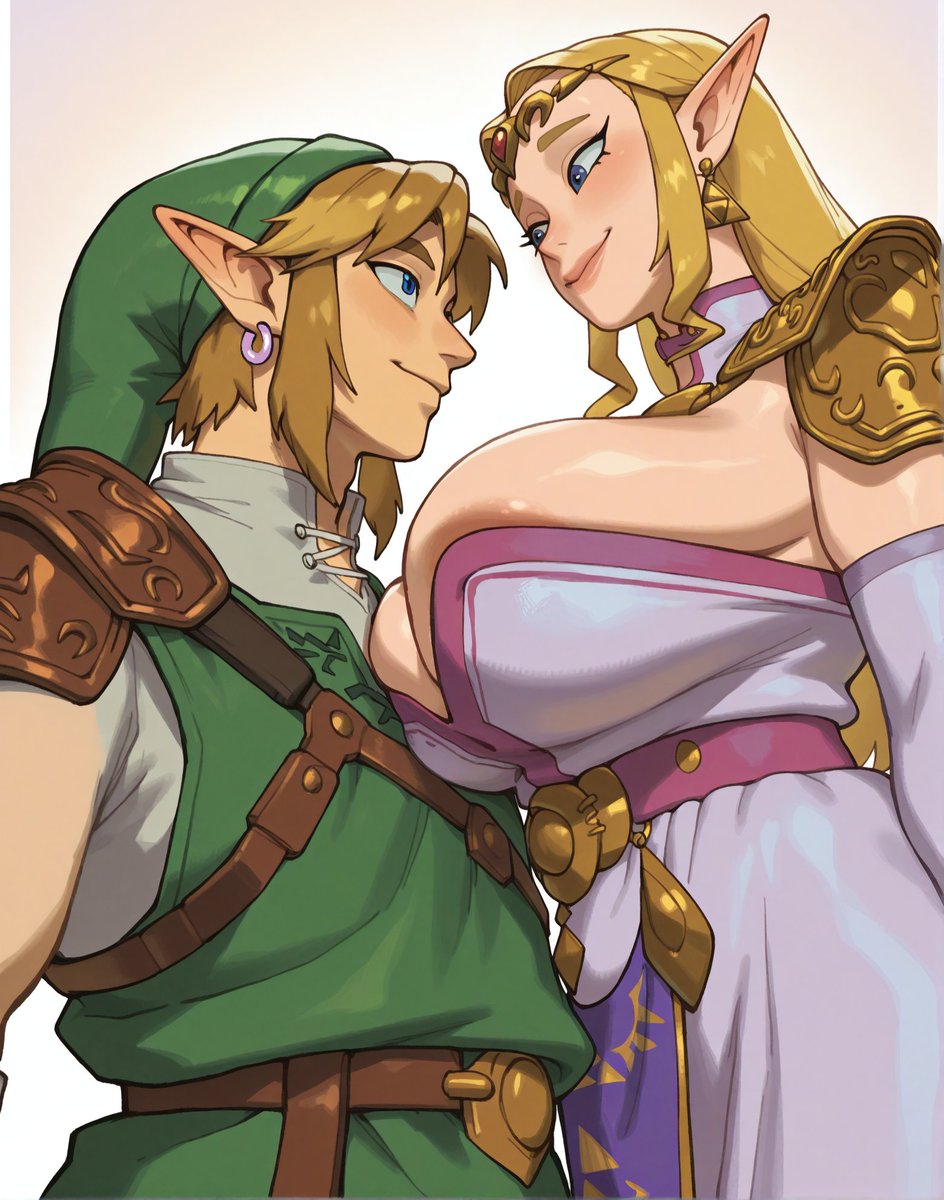 ArtEros02's tweet photo. Link x Zelda #Zelda https://t.co/pBelnU41PI