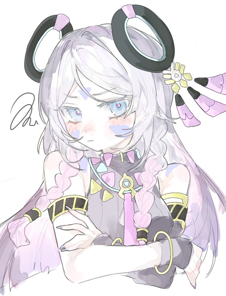 _giri_happy's tweet photo. 自分のこれは何塗りなんだろう…？
厚塗りと言ってもらえることも多いけれどバリバリ線画と塗りレイヤー分かれてるので… https://t.co/aYZTOfhDhb