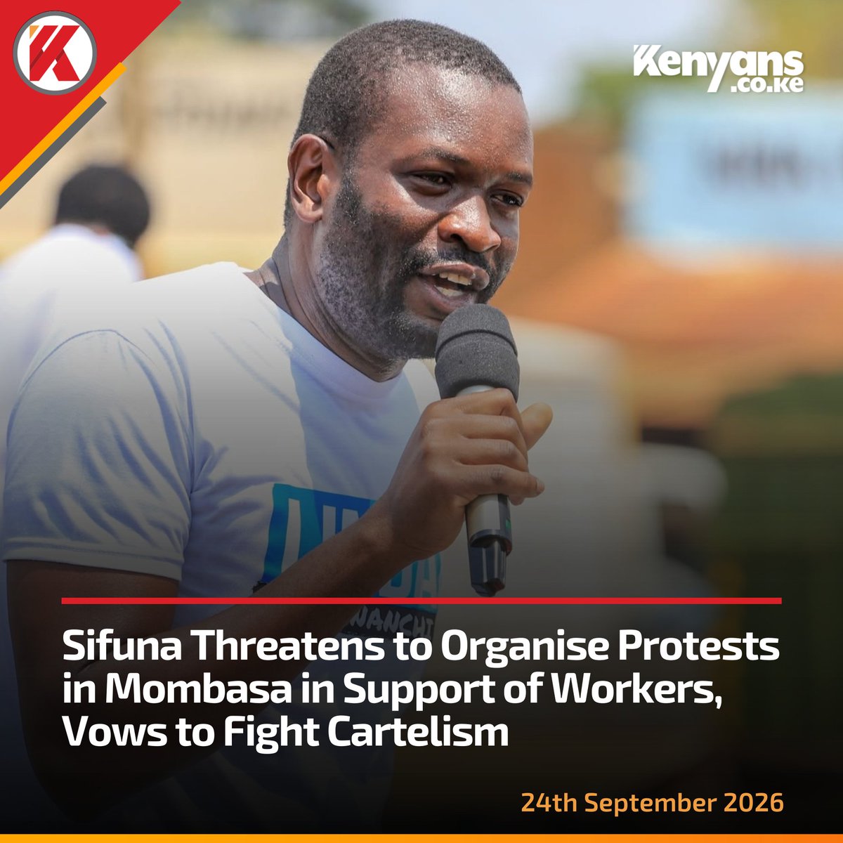 Kenyans's tweet photo. Sifuna threatens to organise protests in Mombasa https://t.co/Fx95piwX1t