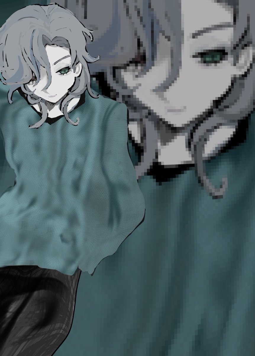 onnzi397's tweet photo. ニットで挫折⚔️
一応お誕生日絵で描いてた（おめでとう）（遅いよ） https://t.co/XMlRIk4zxA