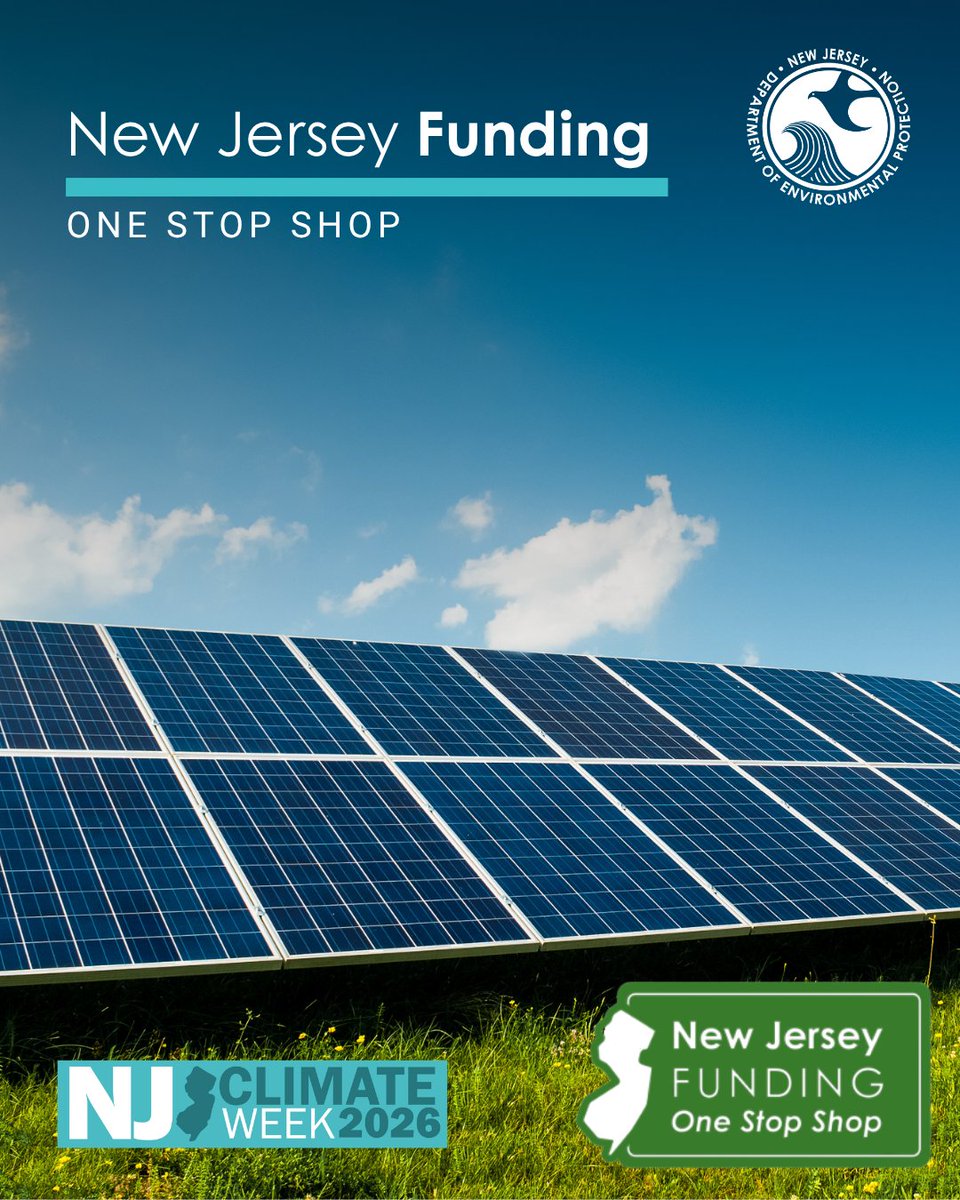 NewJerseyDEP's tweet photo. This #ClimateWeek, we’re recognizing New Jersey’s commitment to expand clean energy opportunities across the state.

The New Jersey Funding One Stop Shop is a user-friendly interactive tool that asks the user a series of questions about their projects and, based on their answers, identifies funding resources that can help reduce costs.

Whether you’re a resident, local government, business or nonprofit, this tool helps connect you with the best funding options to pursue sustainability-based projects.

🔗 Learn more about the program and explore opportunities at: https://t.co/WTlaAaVr1e